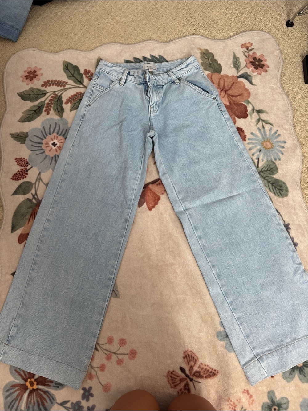 PacSun Light Blue Wide-Leg Jeans for Women
